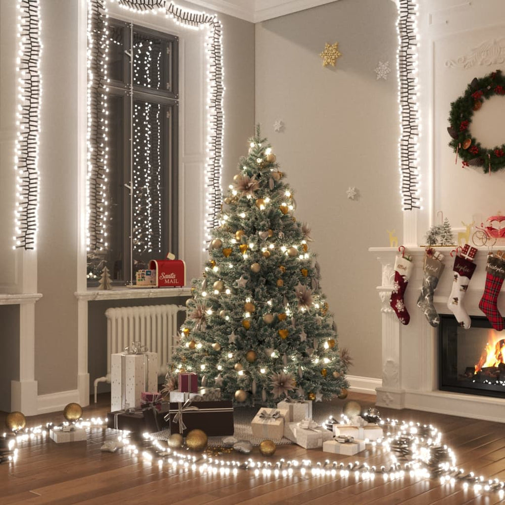 vidaXL LED String Lights with 1000 LEDs Cold White PVC