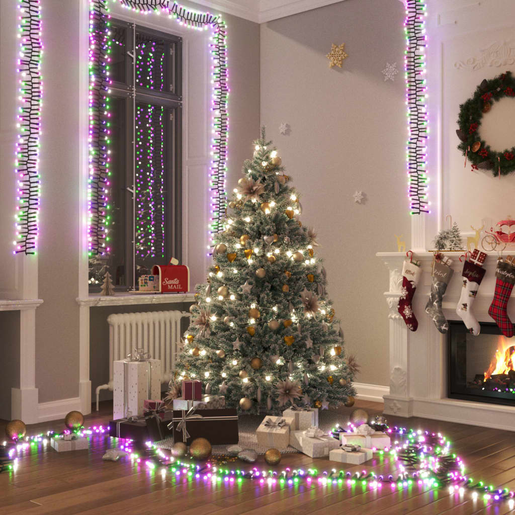 vidaXL LED String Lights with 2000 LEDs Pastel Multicolored PVC
