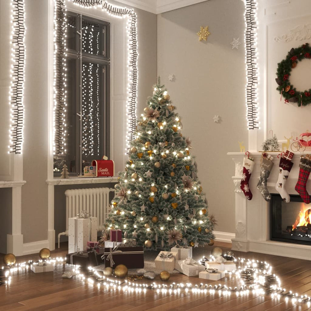 vidaXL LED String Lights with 3000 LEDs Cold White PVC
