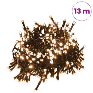 vidaXL LED String Lights with 400 LEDs Warm White 13 m PVC