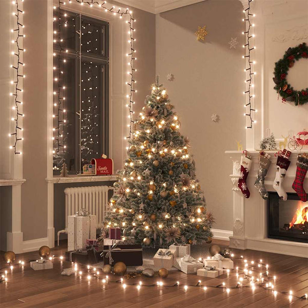 vidaXL LED String Lights with 400 LEDs Warm White 13 m PVC