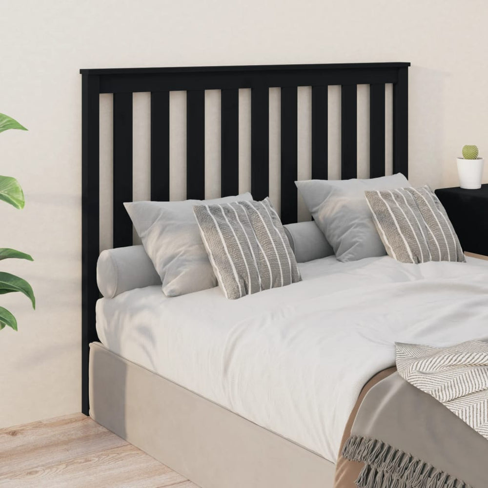 Schwarzes Kopfteil 146cm Kiefer Massivholz