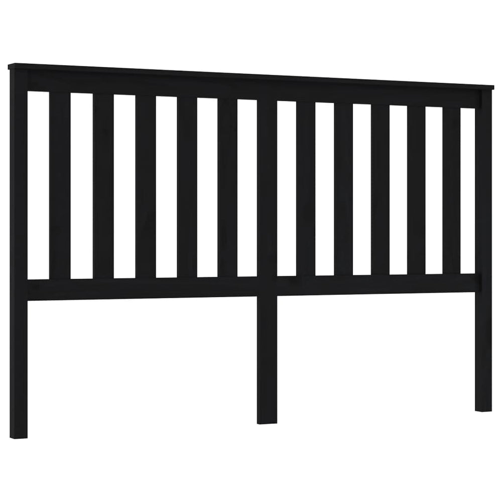 Schwarzes Kopfteil 166cm Kiefer Massivholz