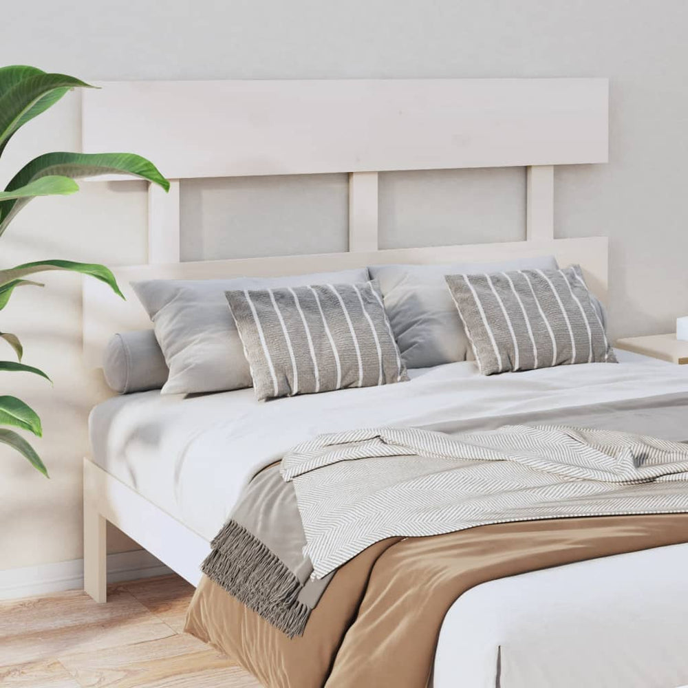 Weißes Kiefer Massivholz Kopfteil 124cm