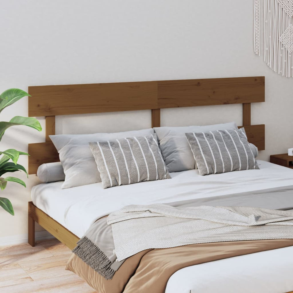 Honigbraunes Kiefer Massivholz Kopfteil 204 cm