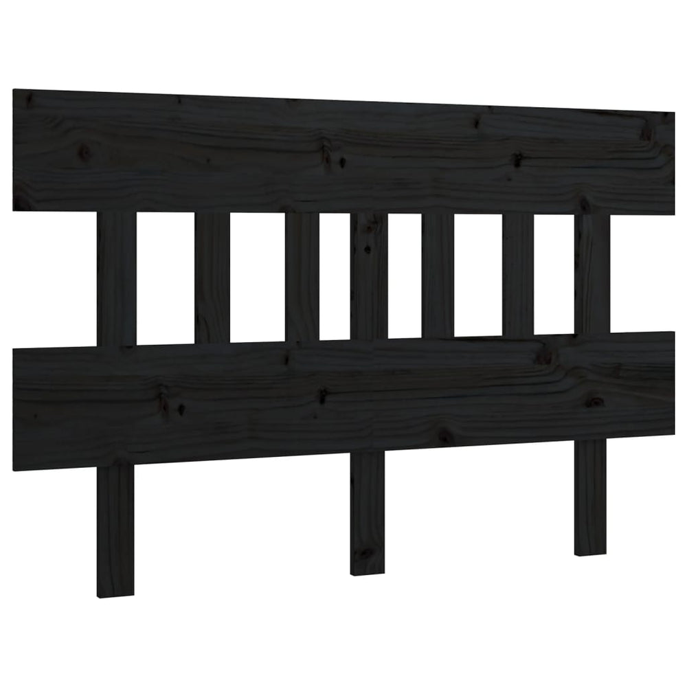 Schwarzes Kopfteil 183,5cm Kiefer Massivholz