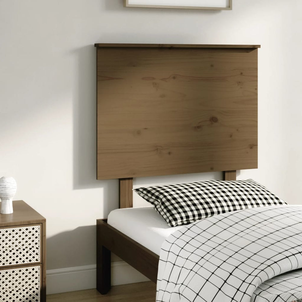 vidaXL Headboard Honey Brown 79x6x82.5 cm Solid Pine Wood