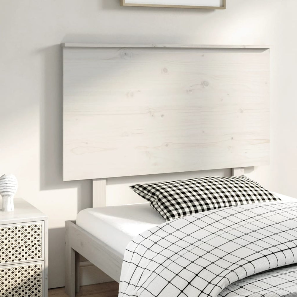 vidaXL Headboard White 104x6x82.5 cm Solid Pine Wood