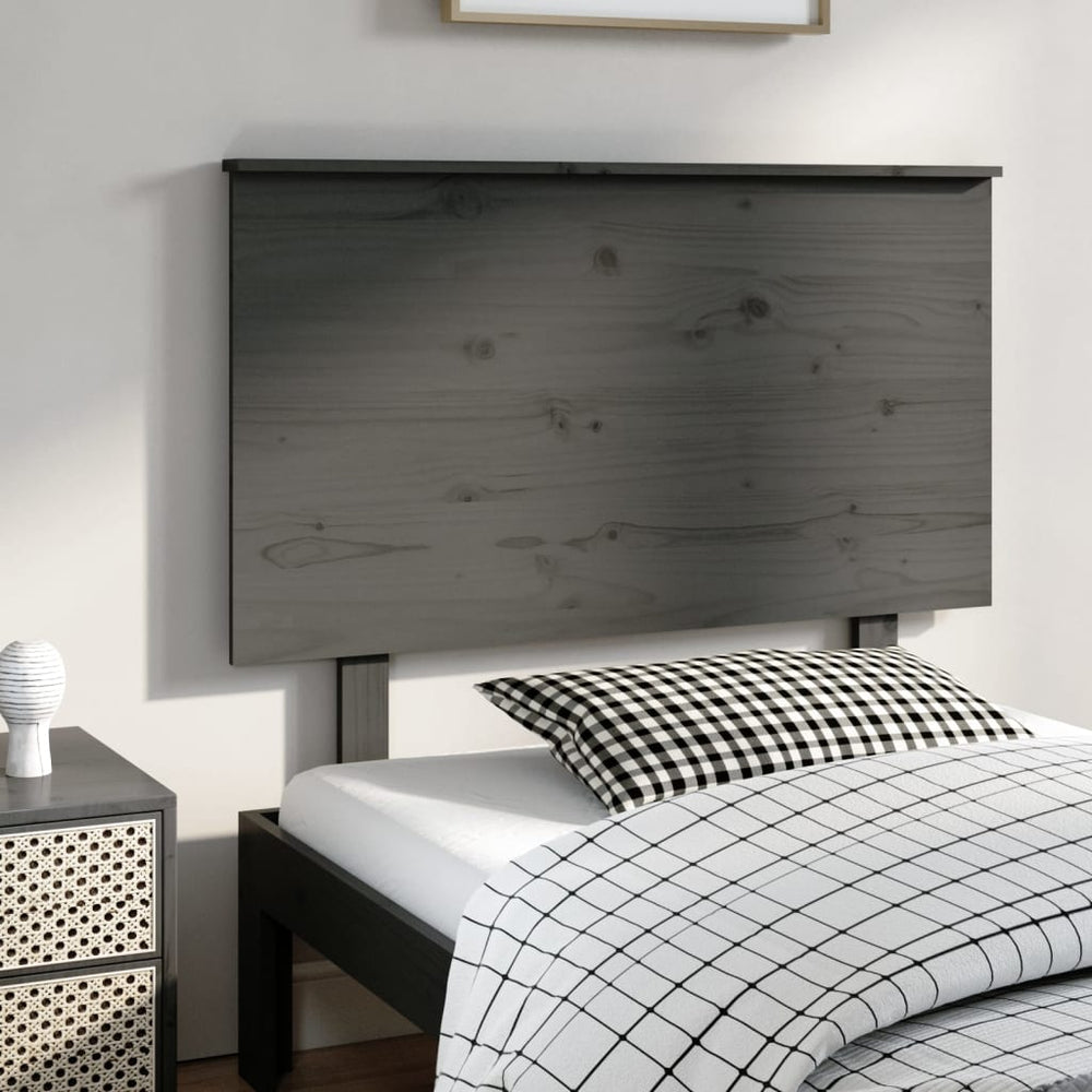 vidaXL Headboard Grey 104x6x82.5 cm Solid Pine Wood