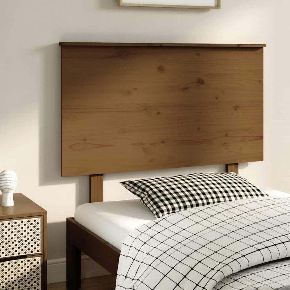 vidaXL Headboard Honey Brown 104x6x82.5 cm Solid Pine Wood