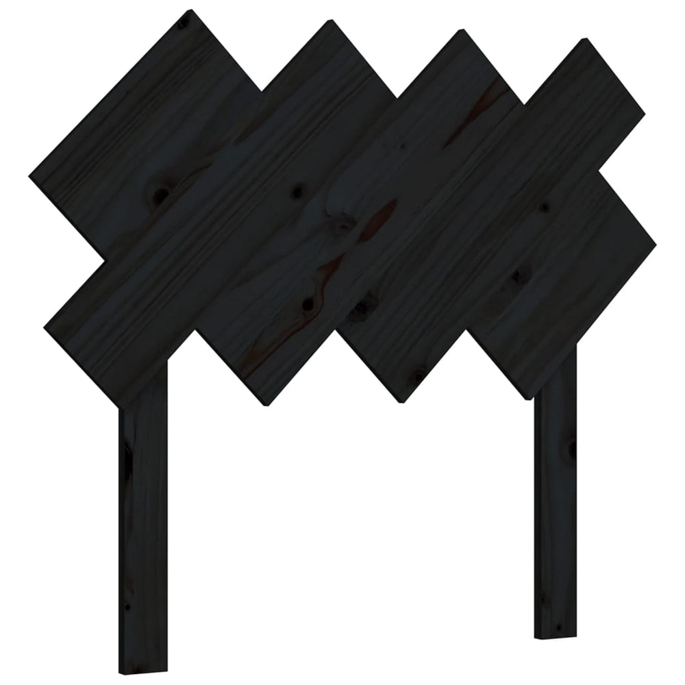 vidaXL Headboard Black 92x3x81 cm Solid Pine Wood