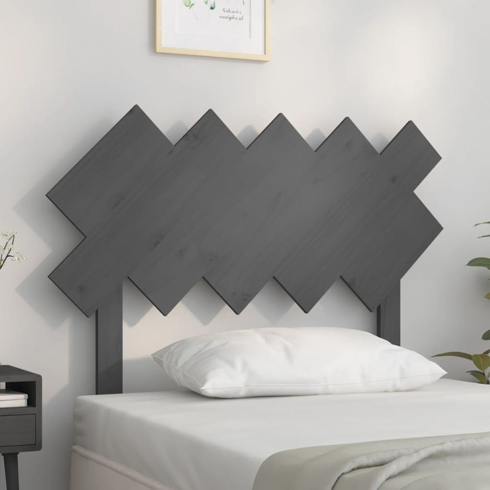 vidaXL Headboard Grey 104x3x80.5 cm Solid Pine Wood