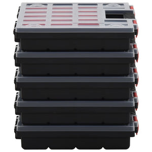 vidaXL Assortment Boxes 5 pcs. 34.5x25x5 cm Polypropylene