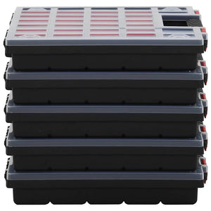 vidaXL Assortment Boxes 5 pcs. 40x30x5 cm Polypropylene