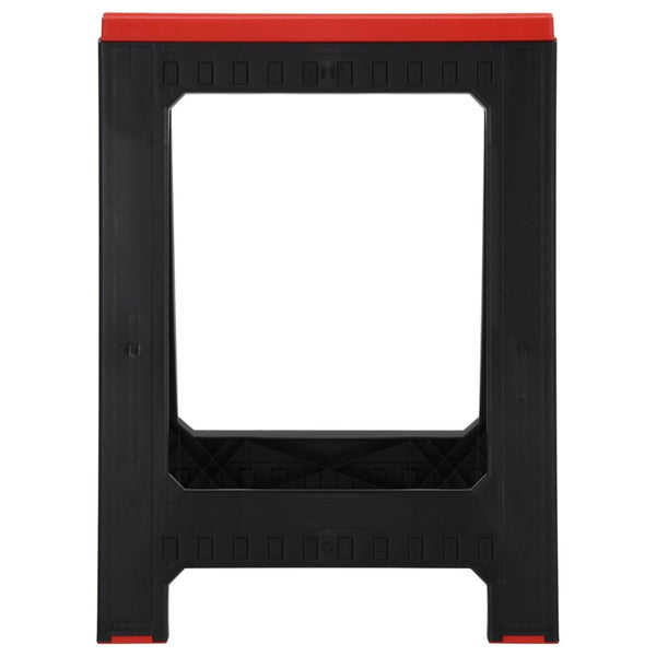 vidaXL Sawhorses 2 pcs. Foldable Black & Red Polypropylene 350 kg