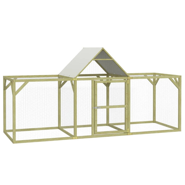 vidaXL Chicken Coop 300x100x150 cm Impregnated Solid Pine Wood