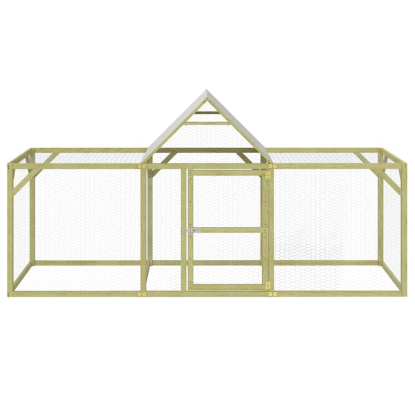 vidaXL Chicken Coop 300x100x150 cm Impregnated Solid Pine Wood