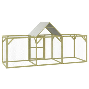 vidaXL Chicken Coop 300x100x150 cm Impregnated Solid Pine Wood