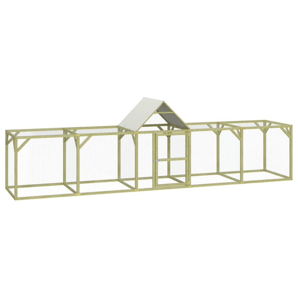 vidaXL Chicken Coop 500x100x150 cm Solid Impregnated Pine Wood