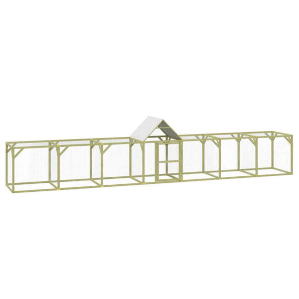 vidaXL Chicken Coop 700x100x150 cm Impregnated Solid Pine Wood