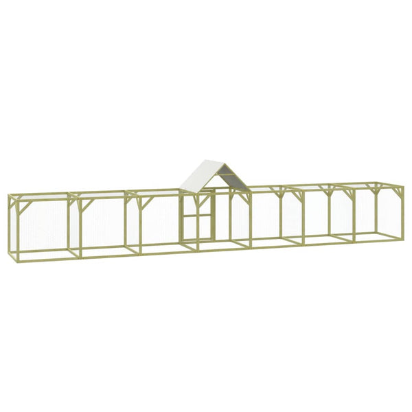 vidaXL Chicken Coop 700x100x150 cm Impregnated Solid Pine Wood