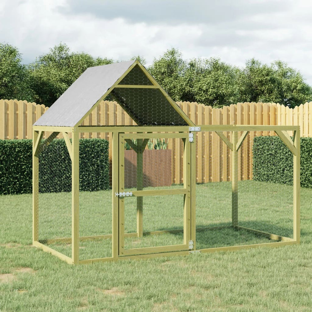 vidaXL Chicken Coop 200x100x150 cm Solid Impregnated Pine Wood