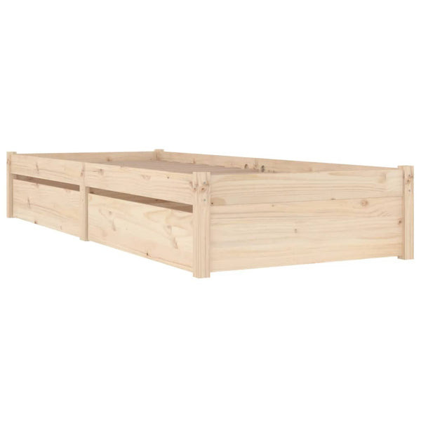 vidaXL Bed with Drawers 75x190 cm