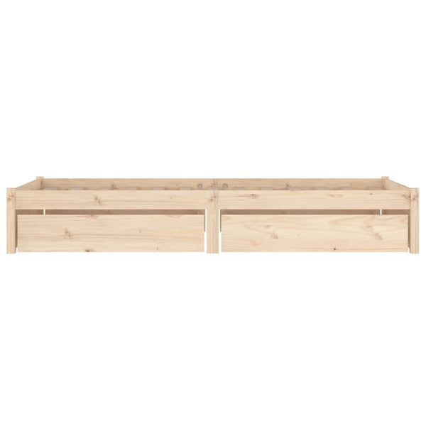 vidaXL Bed with Drawers 75x190 cm