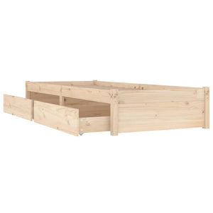 vidaXL Bed with Drawers 75x190 cm