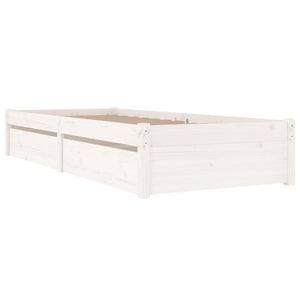 vidaXL Bed with Drawers White 75x190 cm