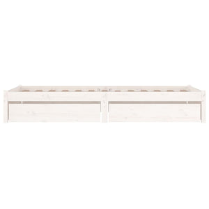 vidaXL Bed with Drawers White 75x190 cm