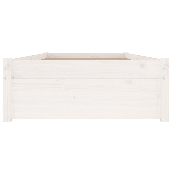 vidaXL Bed with Drawers White 75x190 cm