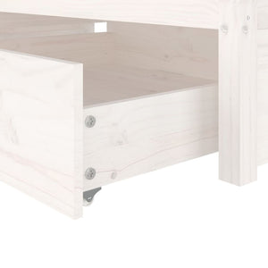 vidaXL Bed with Drawers White 75x190 cm