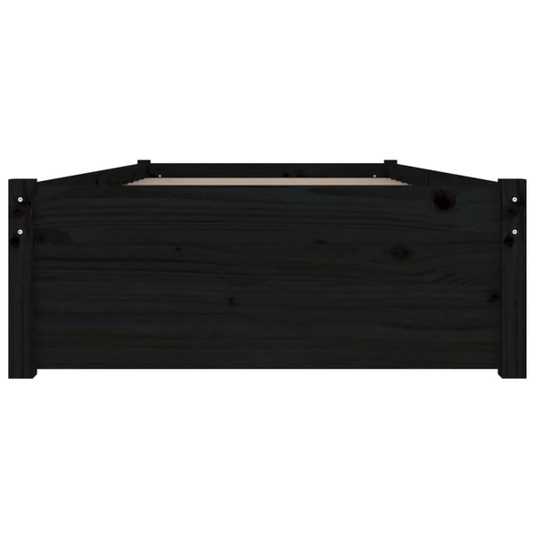 vidaXL Bed with Drawers Black 90x190 cm