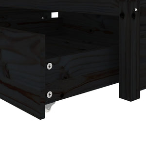 vidaXL Bed with Drawers Black 90x190 cm
