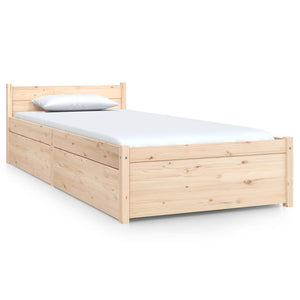 vidaXL Bed with Drawers 75x190 cm