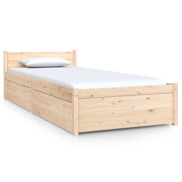 vidaXL Bed with Drawers 75x190 cm