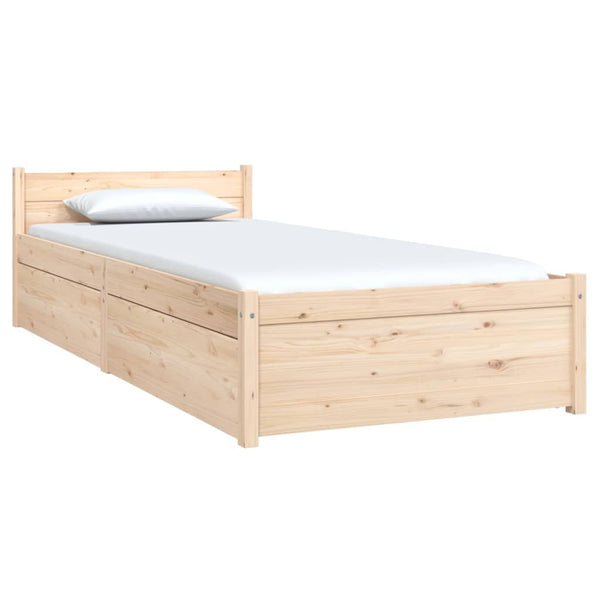 vidaXL Bed with Drawers 75x190 cm