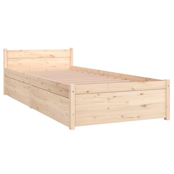 vidaXL Bed with Drawers 75x190 cm