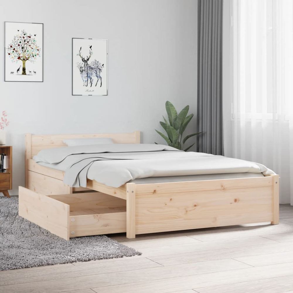 vidaXL Bed with Drawers 90x190 cm