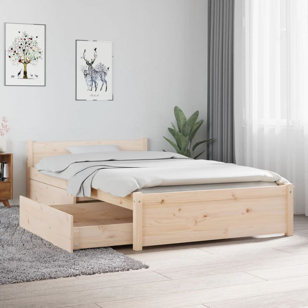 vidaXL Bed with Drawers 90x190 cm