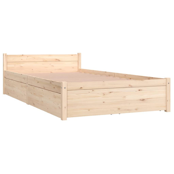 vidaXL Bed with Drawers 90x200 cm