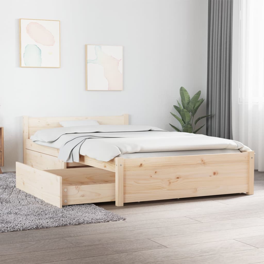 vidaXL Bed with Drawers 90x200 cm