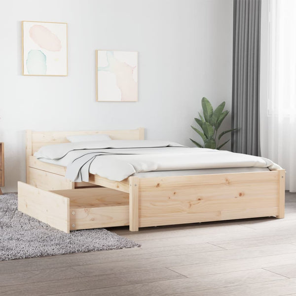 vidaXL Bed with Drawers 90x200 cm