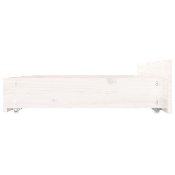 vidaXL Bed with Drawers White 135x190 cm