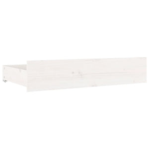 vidaXL Bed with Drawers White 140x190 cm