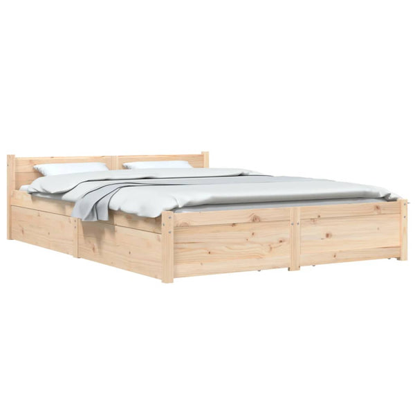 vidaXL Bed with Drawers 120x200 cm