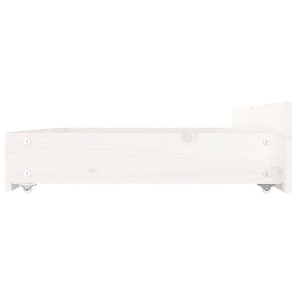 vidaXL Bed with Drawers White 120x200 cm