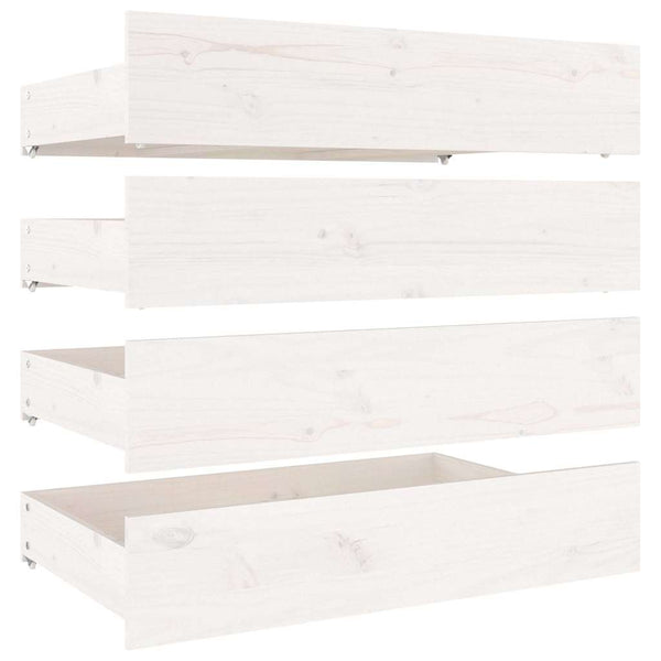 vidaXL Bed with Drawers White 140x200 cm