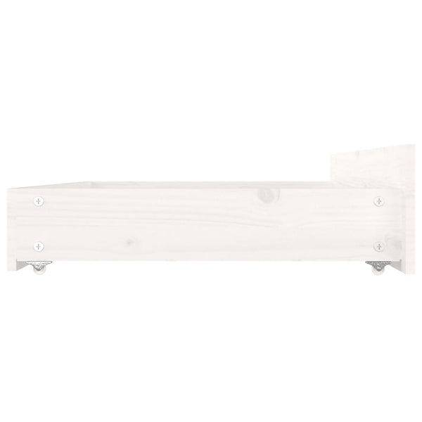 vidaXL Bed with Drawers White 150x200 cm